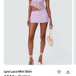 Lyra Lace Mini Skirt in Lavender